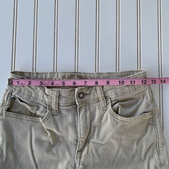 Arizona Jean Co. Hi Rise Skinny Khaki Jeggings Pants Jeans Size 5 - Picture 4 of 6